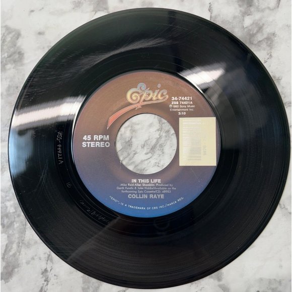 Collin Raye In This Life / Blue Magic 45 Country Epic 34-74421 - Picture 4 of 6